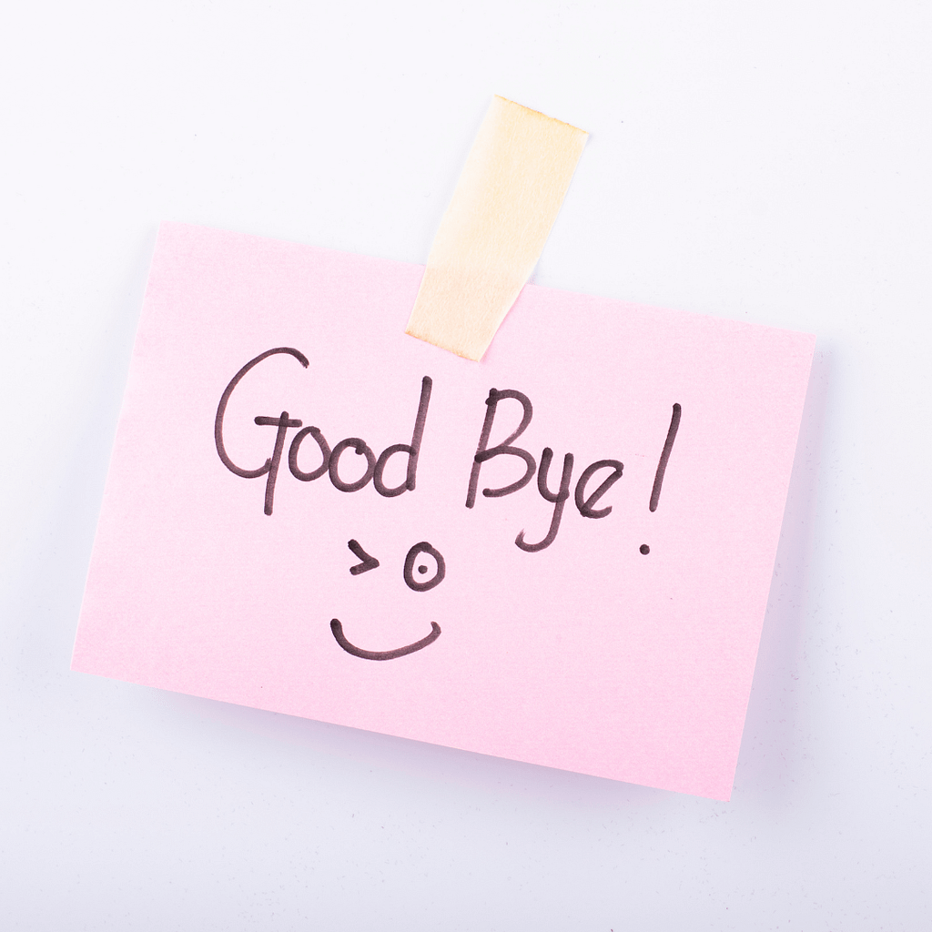 good bye note