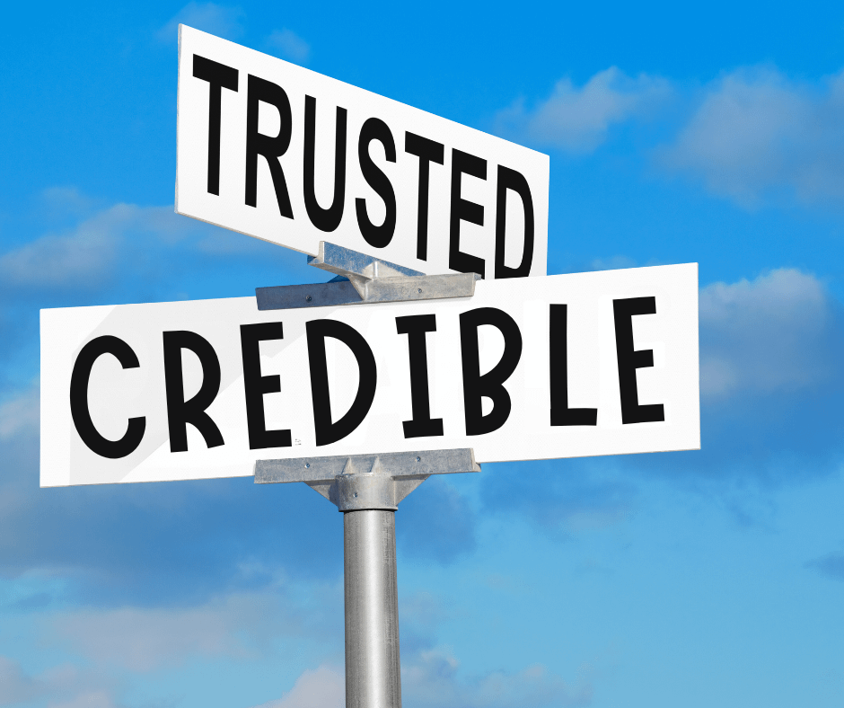 Trusted and credible sign