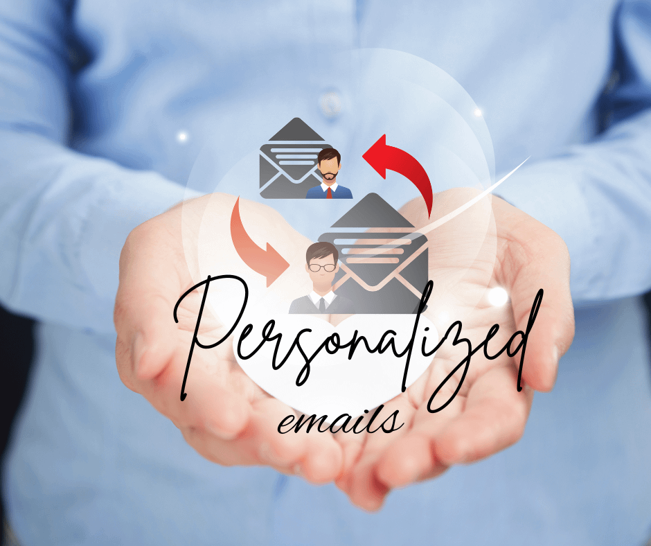 man holding personalized emails